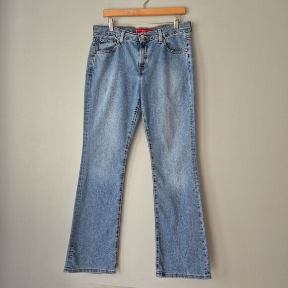 Levis Stonewash Y2K 515 Noveau Bootcut Stretch Jeans Womens 12 Long Inseam 32 IN - Picture 1 of 8